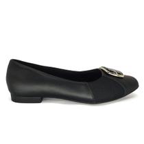 Sapatilha Usaflex Couro Joanete Bico Quadrado Elegante Cor:PretoTamanho:38 Sapatilha Usaflex Couro Joanete Bico Quadrado Elegante Cor:PretoTamanho:38