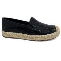 Sapatilha Valentina Espadrille Bordada 392387 Preto