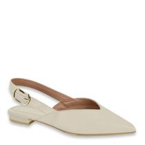 Sapatilha Vizzano Bico Fino Slingback Conforto 1206.1016 - Branco Off - 36 Sapatilha Vizzano Bico Fino Slingback Conforto 1206.1016 - Branco Off - 36