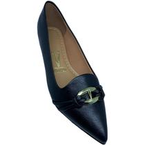 Sapatilha Vizzano Feminina Bico Fino Elegante Preto - 41769