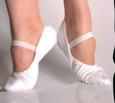 Sapatilhas ballet de material sintético sola inteira cor branca