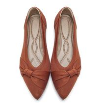 Sapatilhas de balé HIULYCENCE com bico fino para mulheres marrons US9 Sapatilhas de balé HIULYCENCE com bico fino para mulheres marrons US9