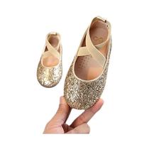 Sapatilhas De Balé Rosa Com Brilho Para Meninas, Sola Macia, Calçados De Dança Para Crianças,