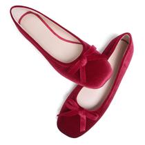 Sapatilhas de balé SAILING LU Retro Dressy Party vermelhas para mulheres Sapatilhas de balé SAILING LU Retro Dressy Party vermelhas para mulheres
