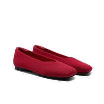 Sapatilhas de balé VIVAIA Margot 3.0 para mulheres, vermelho rubi, tamanho 6,5