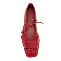 Sapatilhas de balé VorisVina com cadarço e bico quadrado para mulheres