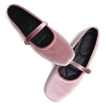 Sapatilhas de balé WENJIAZHIZHI, rede de camurça feminina, rosa, tamanho 40 (8)