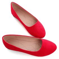 Sapatilhas de balé ZTWUTANG Stunner femininas Slip-On Soft Red 42