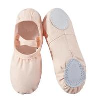 Sapatilhas De Ballet Em Lona Para Meninas, Solado Macio, Sapatos Planos Para Prática De Dança Para