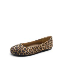 Sapatilhas Femininas DREAM PAIRS Bico Redondo em Camurça Estampa Onça Tamanho 11