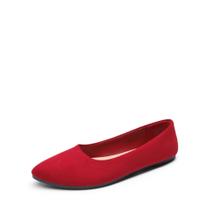 Sapatilhas Femininas DREAM PAIRS Slip-On Bico Fino Vermelho Tamanho 35