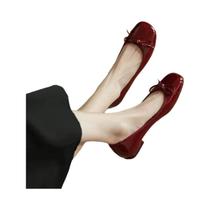 Sapatilhas Femininas Pretas De Couro Envernizado Com Laço, Estilo Loafer, Salto Baixo, Primavera Sapatilhas Femininas Pretas De Couro Envernizado Com Laço, Estilo Loafer, Salto Baixo, Primavera