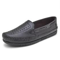 Sapatilhas masculinas estilo casual em couro GR 402 preto