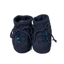 Sapatinho bebê 2 botões - Indigo