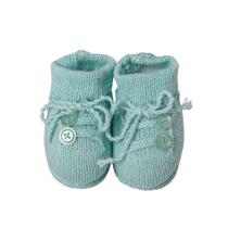 Sapatinho bebê 2 botões - Verde pó