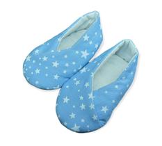 Sapatinho Bebê Azul Estrelas em Tecido Lilifish Baby & Kids