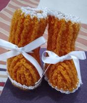 Sapatinho de Bebê 6-9 meses Laranja Sapatinho de Bebê 6-9 meses Laranja