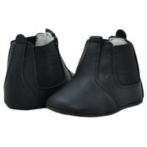 Sapatinho de Bebê Bicho de Pé - Botina Masculina com Elástico- Sintético - Preto Sapatinho de Bebê Bicho de Pé - Botina Masculina com Elástico- Sintético - Preto