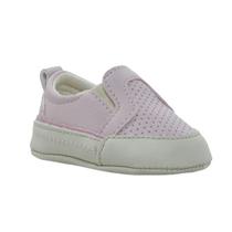 Sapatinho de Bebê Bicho de Pé - Conga Feminina c/ Elástico - Sintético Liso e Perfurado - Rosa BB, Bege e Rosa