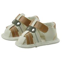 Sapatinho de Bebê Bicho de Pé - Sandália Masculina - Sintético - Bege/Bege Tam e Verde Musgo Sapatinho de Bebê Bicho de Pé - Sandália Masculina - Sintético - Bege/Bege Tam e Verde Musgo