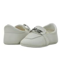 Sapatinho de Bebê Bicho de Pé - Sapato Social Masculino com Gravata - Sintético - Bege