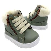 Sapatinho de Bebê Calçado Infantil Tênis Para Bebê Botinha Bota Verde Militar Com Pelinhos Menino Menina Unissex Sapatinho de Bebê Calçado Infantil Tênis Para Bebê Botinha Bota Verde Militar Com Pelinhos Menino Menina Unissex