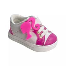 Sapatinho de Bebê Infantil Menina Tênis Rosa Boneca Barb md1
