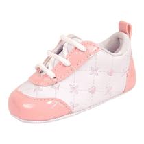 Sapatinho de Bebê Lugui Menina Verniz com Cadarço Rosa Sapatinho de Bebê Lugui Menina Verniz com Cadarço Rosa