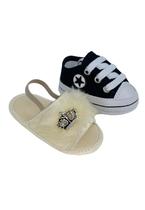 Sapatinho De Bebê + Sandália De Bebê Do 13 Ao 18 Direto Da Fabrica S100 Bege + T11