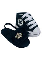 Sapatinho De Bebê + Sandália De Bebê Do 13 Ao 18 Direto Da Fabrica S100 Preto + T40