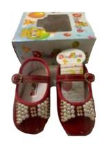 Sapatinho Feminino Recém Nascido Tamanho 16 De 06 A 08 Meses Vermelho