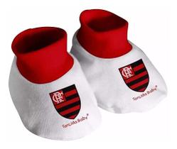 Sapatinho Flamengo Pantufa Bebê Recém Nascido Mengão Oficial