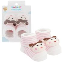 Sapatinho Meia Bichinhos Com Led Menino Menina Recém Nascido Baby Pimpolho Cor:MeninaTamanho:Recém Nascido