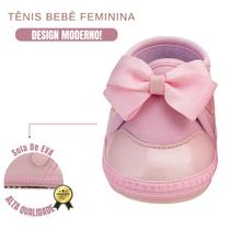 Sapatinho Tênis Menina Bebê Infantil Recém Nascido fechamento em tiras autocolantes