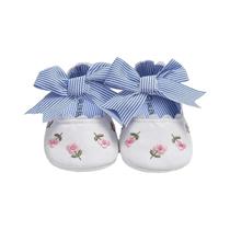 Sapatinhos De Bebê Menina Com Laço, Sola Macia Antiderrapante, Estampados, Estilo Princesa,