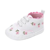 Sapatinhos de Lona Antiderrapantes para Bebê Recém-nascida - Solado de Algodão