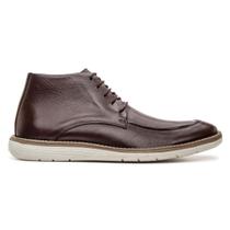 Sapato 5309 Naturally Marrom Oxford Masculino Couro Legitimo Cano Alto Bota