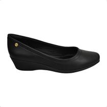 Sapato anabela Comfortflex Couro casual Esporão 94301 Sapato anabela Comfortflex Couro casual Esporão 94301