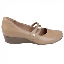 Sapato Anabela Neftali Comfort Couro 3504p Sapato Anabela Neftali Comfort Couro 3504p