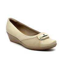 Sapato Anabela Piccadilly Feminino Nude