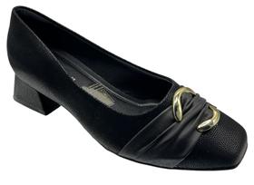 Sapato Anabela Piccadilly Maxi Salto Baixo Feminino Social
