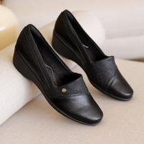 Sapato anabela piccadilly preto feminino 143214