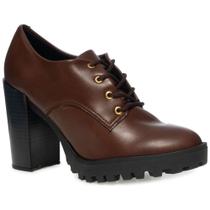 Sapato Ankle Boot Moleca Marron Café