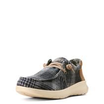 Sapato ARIAT Hilo Preto e Cinza Flanela Moc Toe 7,5