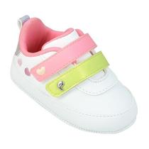 Sapato Bebê Menina Pampili Branco/Colorido