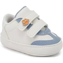 Sapato Bebê Menino Pipoca Branco/Azul Oceano - Klin Sapato Bebê Menino Pipoca Branco/Azul Oceano - Klin