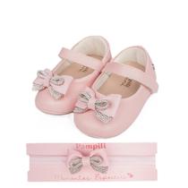 Sapato Bebê Pampili Nina Laço em Strass com Faixa de Cabelo 0 a 8 meses - Mk-379.702