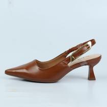 Sapato Bebece Slingback Bico Fino Salto Baixo