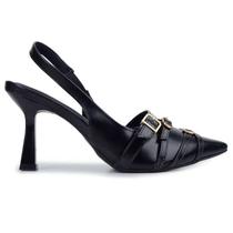 Sapato Bebecê Slingback - Feminino - Preto