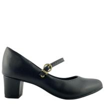 Sapato Beira Rio Feminino Salto Bloco Fivela 4777475